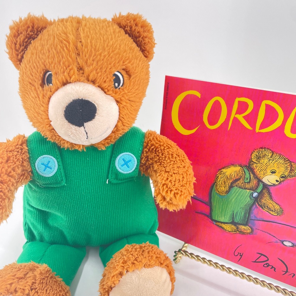 Corduroy Bear Plush 14" Kohls Cares plus Book Y2K Home School PBS TV Sewn Eyes